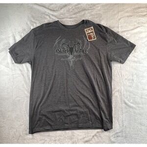 Black Antler Too Tough To Quit T Shirt Men's XXL Black Hunting Deer NEW
